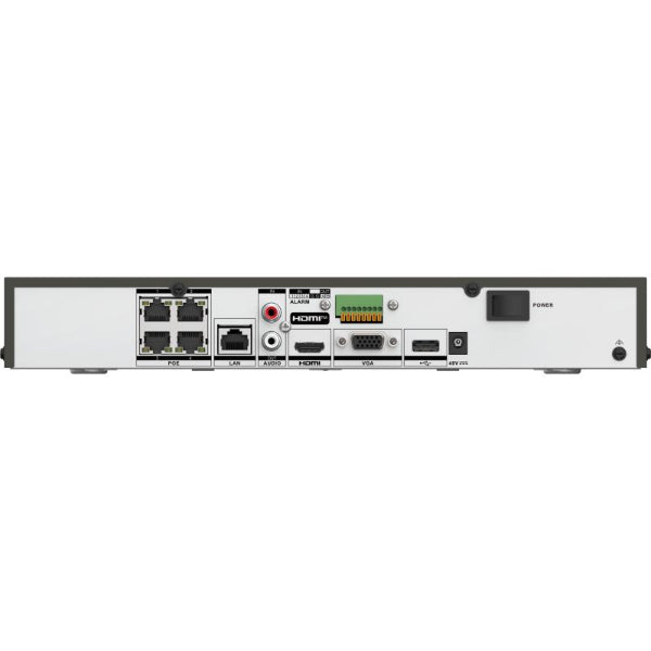 Hikvision Ultra Series DS-7604NI-M1/4P 4CH NVR (DS-7604NI-M1-4P) - 4K, 4 PoE Ports, 12MP Support