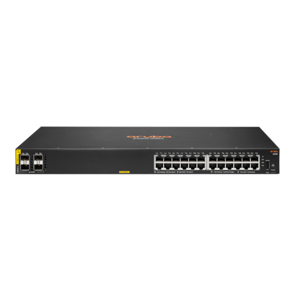 HPE Aruba 6000 24G Class4 PoE 4SFP 370W Switch (R8N87A) - Managed Switch, PoE+, Rack-Mountable
