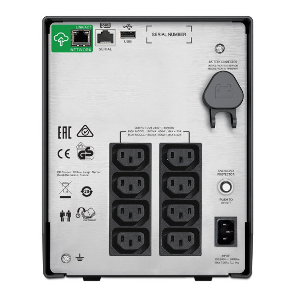 APC Smart-UPS SMC 1000VA (SMC1000IC) - IEC Outlets, USB, Serial, LCD Display, Tower, 2-Year Warranty
