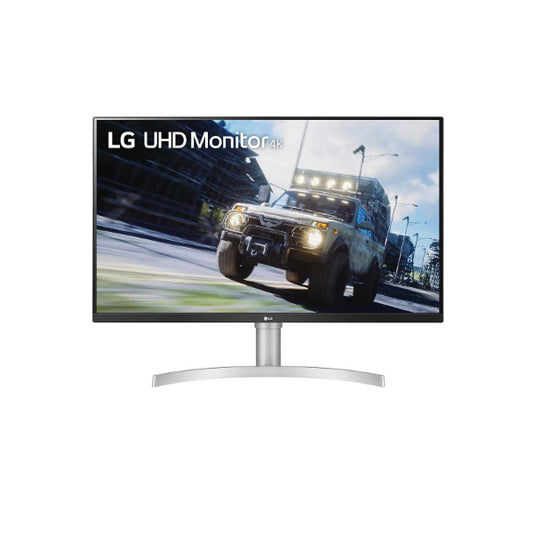 LG 32" UHD VA LED Monitor (32UN550-W) - 3840 x 2160, 4ms, HDMI (2), DisplayPort, VESA Mount, Height Adjustable, Built-in Speakers, 3-Year Warranty