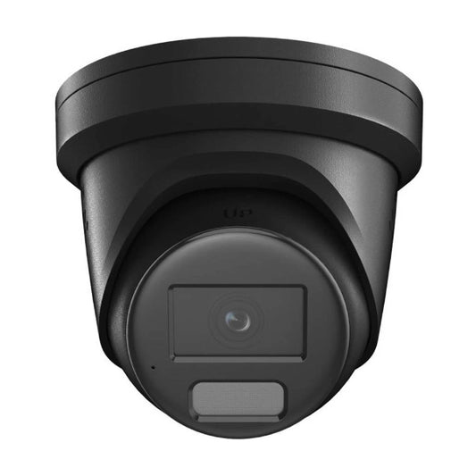 Hikvision Hybrid ColorVu DS-2CD2367G2H-LISU-SL-BLK 6MP Turret Camera (DS-2CD2367G2H-LISU-SL-BLK) - Black, Strobe, Audio, 2.8mm Lens, 30m IR, Built-in Microphone