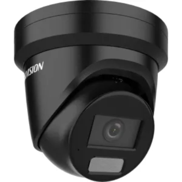 Hikvision Hybrid ColorVu DS-2CD2367G2H-LISU-SL-BLK 6MP Turret Camera (DS-2CD2367G2H-LISU-SL-BLK) - Black, Strobe, Audio, 2.8mm Lens, 30m IR, Built-in Microphone
