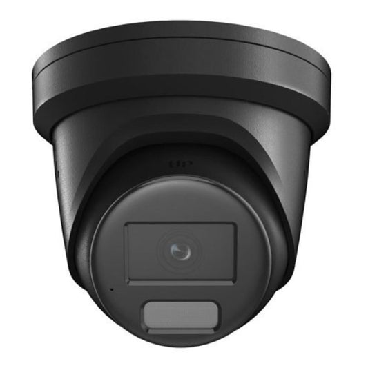 Hikvision Hybrid ColorVu DS-2CD2387G2H-LISU-SL-BLK 8MP Turret Camera (DS-2CD2387G2H-LISU-SL-BLK) - Black, Strobe, Audio, 2.8mm Lens, 30m IR, Built-in Microphone