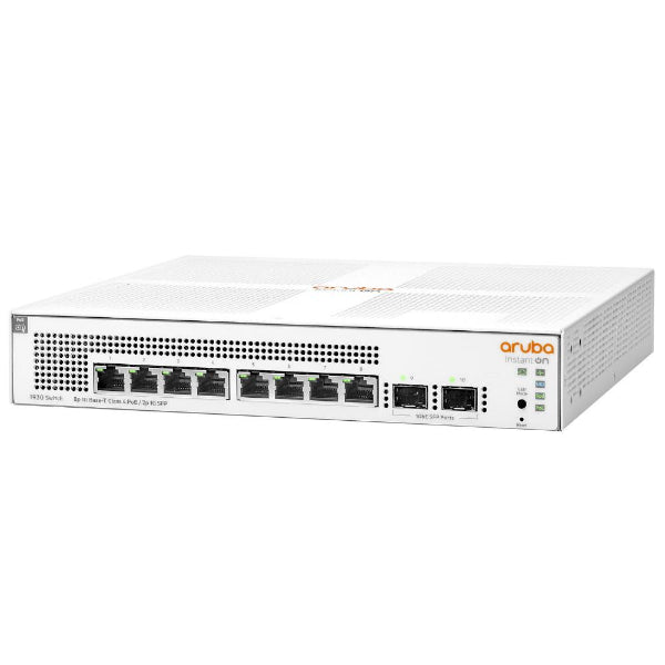 HPE Aruba Instant On 1930 8G Class4 PoE 2SFP 124W Switch (JL681A) - Managed L2+ Switch, PoE+, Rack-Mountable