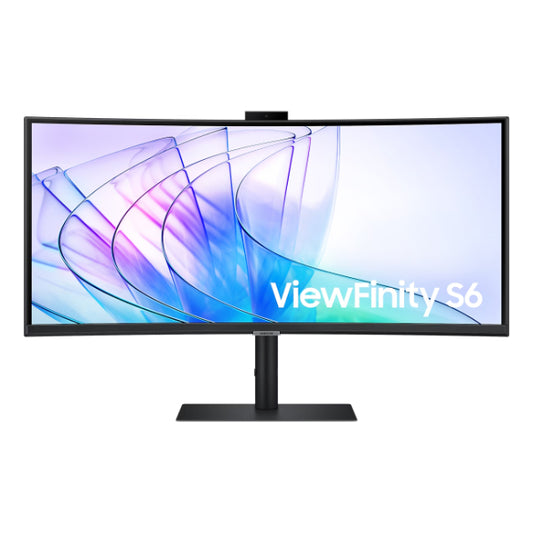 Samsung 34" Curved WQHD VA Monitor (LS34C650VAEXXY) - 3440 x 1440, 21:9 Aspect Ratio, HDMI, DisplayPort, USB-C, USB (2), LAN, KVM, Built-in Webcam, 3-Year Warranty