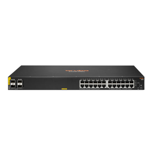 HPE Aruba 6000 24G Class4 PoE 4SFP 370W Switch (R8N87A) - Managed Switch, PoE+, Rack-Mountable